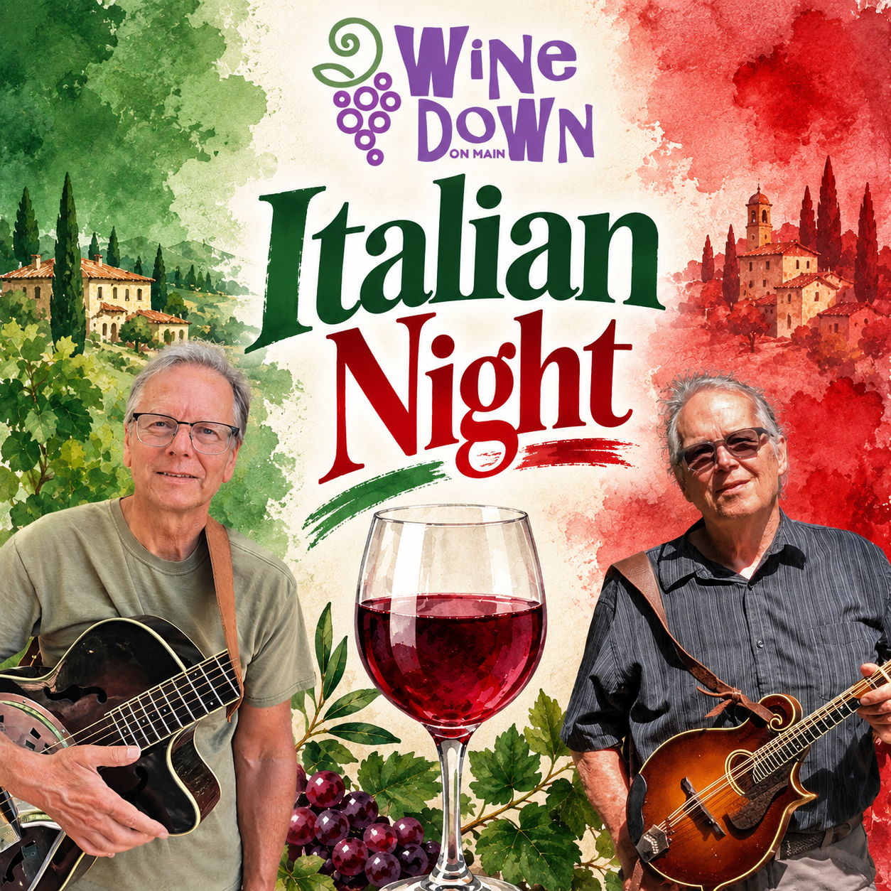 Italian night Wine Bar with Live Music in Downtown Brevard NC - wine bar